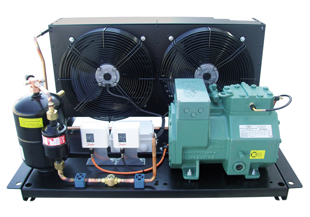 Condensing units with semi-hermetic compressor